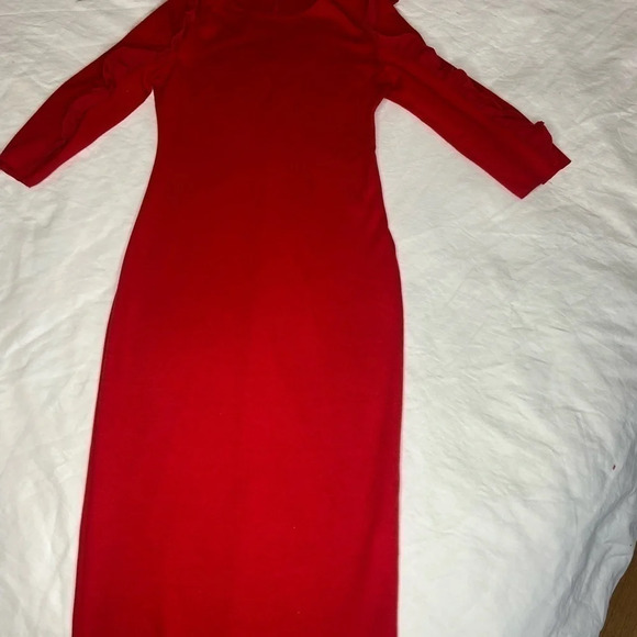 Zara Trafaluc dress in Red tight body  hugging sexy dress date night, frills - Picture 5 of 15